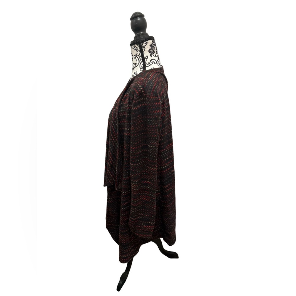Elegant Women's Sweater WRAP  Black and Red L - Picture 7 of 10